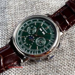 42mm Corgeut Green Blue pink Dial Day Multifunction Sea-gull Automatic Men Watch