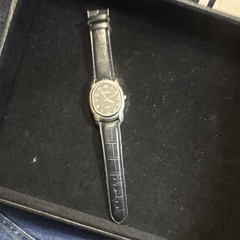 Fred Belay Women’s Dress Quartz Watch Black Textured Dial Silver Case Leather