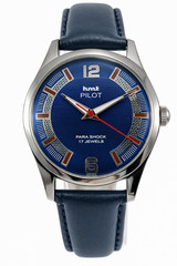 Vintage HMT Pilot Blue Dial 17 Jewels Mechanical Hand Winding Watch