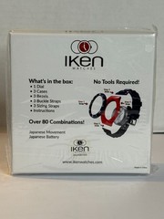 Iken Interchangeable Watch Over 80 Combinations NIB Blue/Orange/Grey