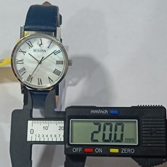 DGN-015570 BULOVA MEN WHITE DIAL LEATHER PROTOTYPE SAMPLE LEATHER WATCH MB-551
