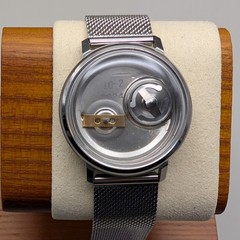 NOS Bulova Accutron 1972 N2 35mm Stainless Steel Watch Case Miltat Mesh Band