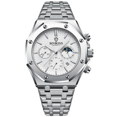 BINBOND Fashion Business Top Luxury Quartz Watch Watches Stainless Steel Water
