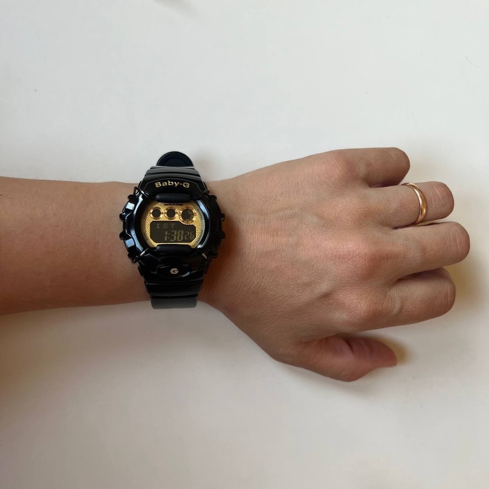 RARE Casio Baby G BG-1006SA / 3188 black & gold inverter display versatile look