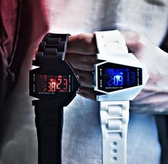 Futuristic LED Multi-Function Waterproof Wristwatch for Men, Women & Students