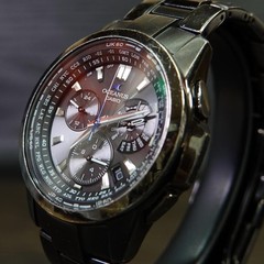 Casio Oceanus OCW-M700 Titanium Radio Solar Tide Graph Used