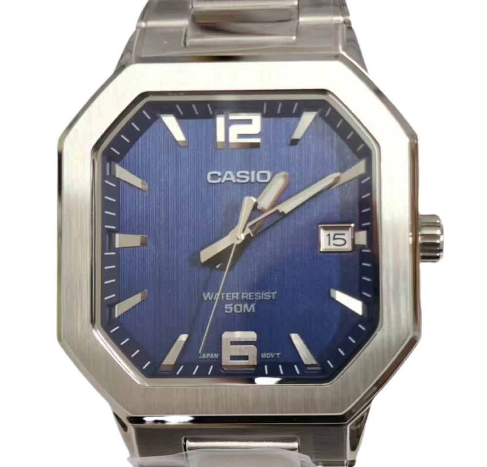 CASIO MTP‑B195 Series MTP-B195D-2AV Blue Dial Analog 38 mm New Men’s Watch
