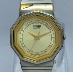 Seiko Quartz V701-5K70 Decagon Crest Mark Vintage Women’s Watch