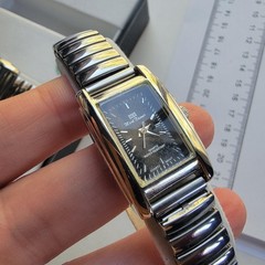 Mark Naimer Mens Watch Black Dial Silver Tone Bracelet Quartz Celebrity Couples