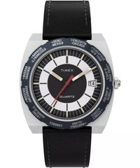 New Timex World Time Reissue Quartz Black Dial Men’s Watch TW2V69500