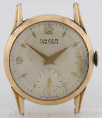 GRUEN VERI-THIN 17j cal. 415 SWISS WATCH, 28.1mm 15mm LUG, FOR REPAIR (NF)