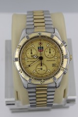 Tag Heuer CE1124.BB0304 Mens 2000 Series Chronograph Quartz Watch Gold Silver