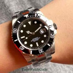 40mm Tandorio Black Dial Sapphire Glass Japan NH35A Automatic Mens Wrist Watch