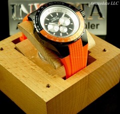 NEW Invicta Men’s 50mm Aviator Stainless Steel Tachymeter BLACK DIAL Watch !!