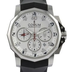 Corum Admiral’s Cup Challenge 44mm Chronograph 753.671.20 White Dial Box & Paper