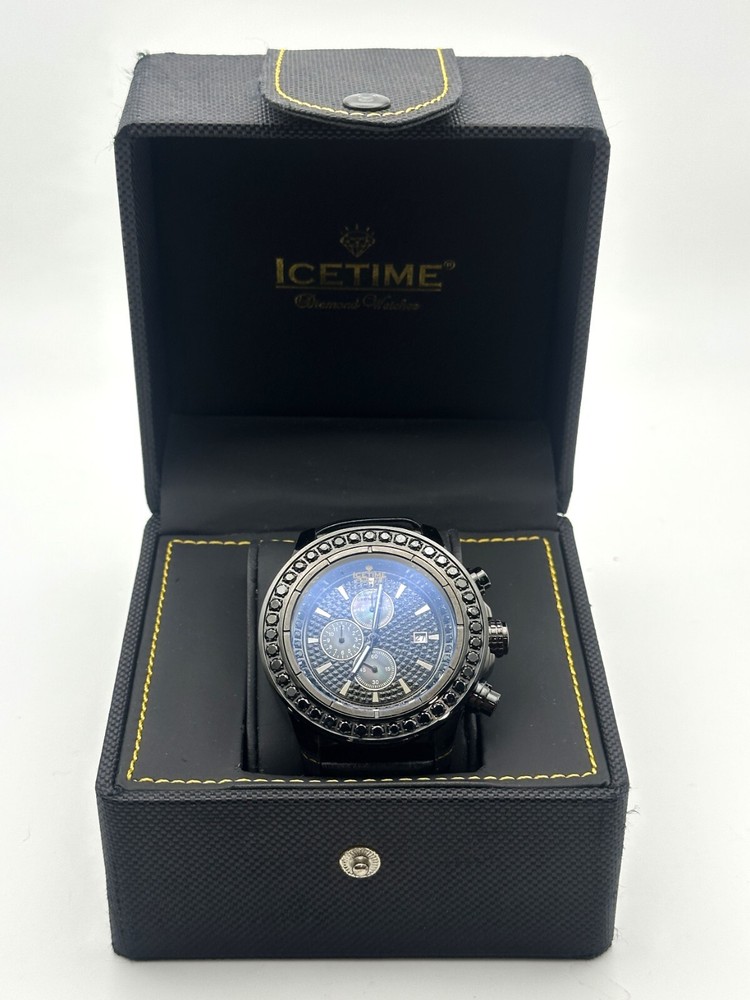 IceTime Crown 2 Watch 49mm with 5cts of black Diamonds 49mm Case