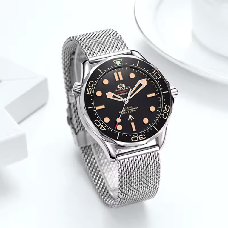 PAULAREIS Automatic Watches for Men Self Wind Mechanical Watches Stainless Steel