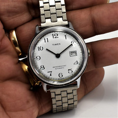 Vintage 1976 Timex Viscount Automatic Men Watch Running Keeps Time New Bracelet