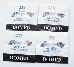 Domed glass watch crystal (4ps) mineral thick 1mm