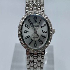 Dufonte Watch Womens 21mm Case Gem Set Bezel Quartz Three Hands Analog