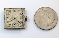 Vintage CROTON 634 F3X 17 Jewels Art Deco Men’s 21mm Watch Movement PARTS REPAIR