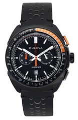 Bulova Racer Chronograph Tachymeter Black Dial Quartz 98B428 100M Mens Watch