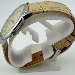 Silpada Designs Quartz Watch Unisex Ultra Thin Silver Leather Analog New Battery