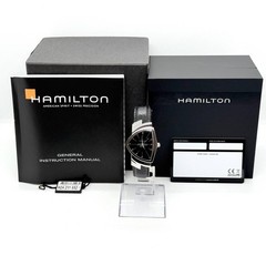 Hamilton Watch Ventura H244112 Black Silver Quartz Unisex Working w/Box,Warranty