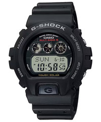Casio GW6900-1, G-Shock 200 Meter WR Solar Atomic Watch, Black Resin, 4 Alarms