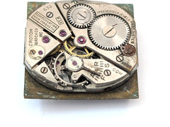 Vintage CROTON 634 F3X 17 Jewels Art Deco Men’s 21mm Watch Movement PARTS REPAIR