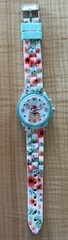 Accutime ALPACA Glitter Bezel Silicone Band Light-Up Floral Watch NEW BATTERIES