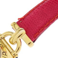 Gucci 6300L Quartz Watch Horsebit Change Belt SS Embossed Leather 178675