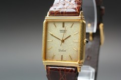 [Exc+5] SEIKO Dolce 7731-5230 25mm Gold Dial Quartz Men’s Watch from from JAPAN
