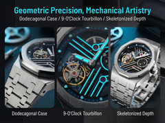 Men’s Genuine Flying Tourbillon Watch, Manual Winding Only, 42mm Dodecagonal