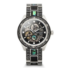 Original Grain taylor gultar silver ebony RUGGED AUTOMATIC 45MM MSRP 399$