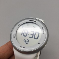 Armitron Pro Sport Mens Watch 43mm White Digital WR165FT Alarm 40/8423