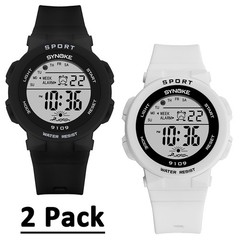 2 Pack Student Sport Watch Electronic Watch 50M Waterproof Watch Digital Watch