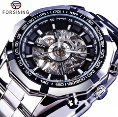 Men’s Watch Skeleton Mechanical Luminous Luxury Waterproof Sport Watch Octagon