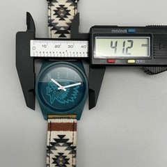 Neff Daily Mens Watch 41mm Blue Dial Fabric Strap Pattern Band 5ATM New Battery