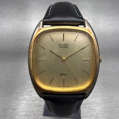 Citizen Homer Watch Men 33mm Champagne Dial Gold Tone Rectangle 2030-203917