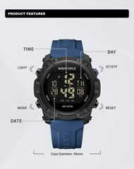 Naviforce 7104 Luxury Men Fashion Watch Water Resistant Wristwatches Silicone St