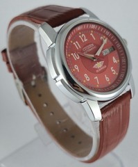 Refurbished Citizen Automatic Orange Dial with Day/Date Men’s Watch | 21 Jewels