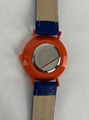 University Of Florida 38mm Orange Quartz Watch w/Blue Leather Band & New Battery