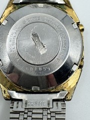 Vintage 1970s Seiko A134-5000 Gold Tone Digital Quartz LCD Alarm Watch