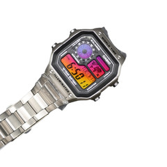 CASIO AE-1200WHD Royale World Time Watch Mod Vice City Sunset Gradient Display