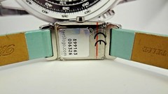 Blumarine 3153L Mint Leather/Fabric Band Crystals Silver Tone Women’s Watch