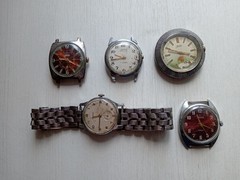 USSR watches 5 pieces. All watches are running. Watches Pobeda, ZIM, (2pcs) Jenn