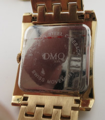 DMQ Swiss Movement Ladies Gold-Tone Stainless Steel Quartz Watch – New Battery