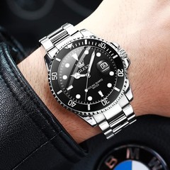 Silver and Black OLEVS Wrist Watch for Men Brand New