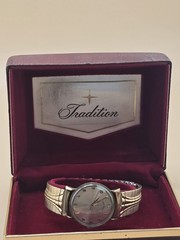 Vintage Lord Elgin 724 23j Watch 14K Gold Filled Wadsworth RUNS Arabic Numerals